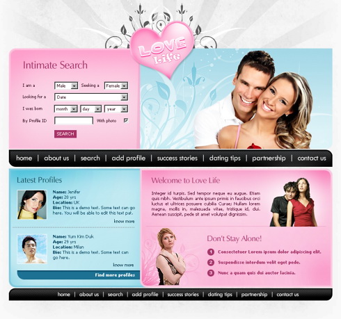 Love Meter XHTML Template - 5668 - Love & Dating - Website