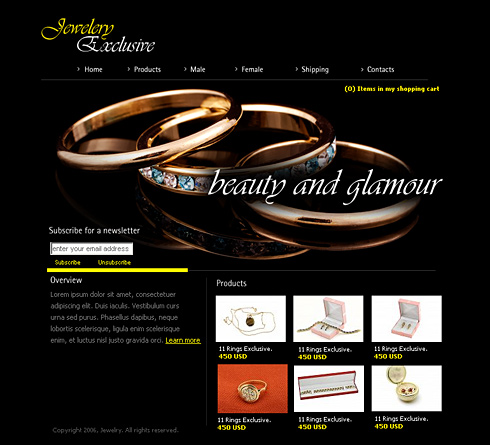 Free Website Templates Jewelry