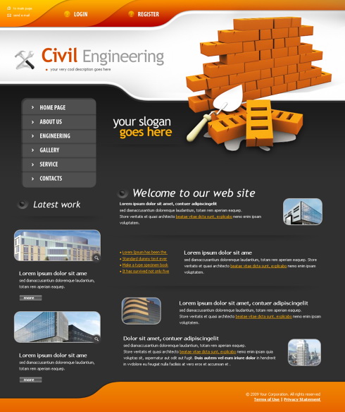 Construction Web Site Templates