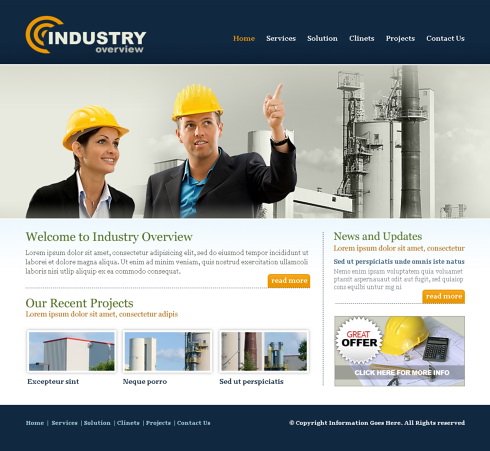 Engineering Web Site Templates