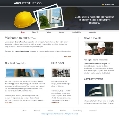 Construction Engineering Website Templates Free
