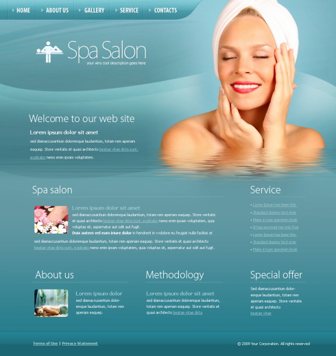 Spa Salon Website Template 5958 Beauty Fashion Website 