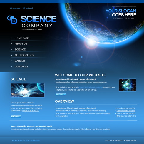 4354 Futuristic Science Website Templates DreamTemplate