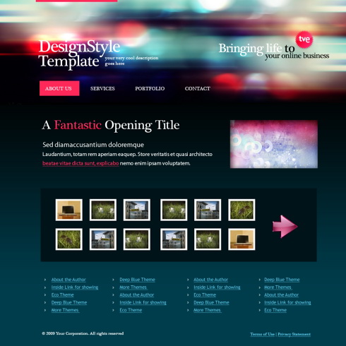 Art Web Template 5481 Abstract Website Templates DreamTemplate