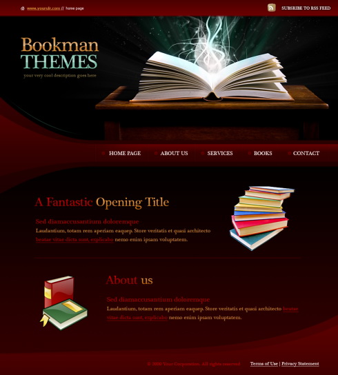 Books HTML Template 5963 Education Kids Website Templates