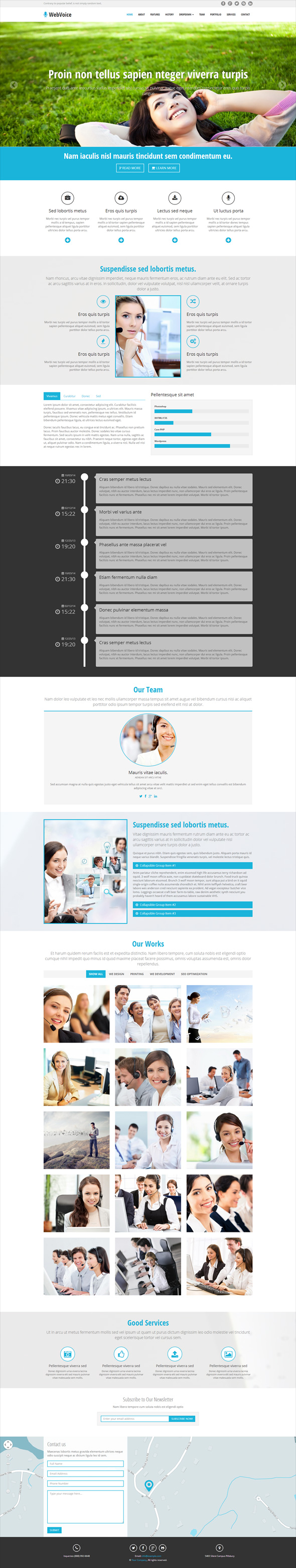 WebVoice Landing Page - Boostrap Website Template - Bootstrap Templates ...