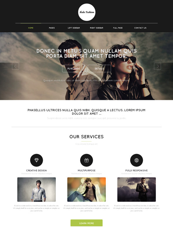 Men s Clothing Site Template Male Fashion Website Templates DreamTemplate