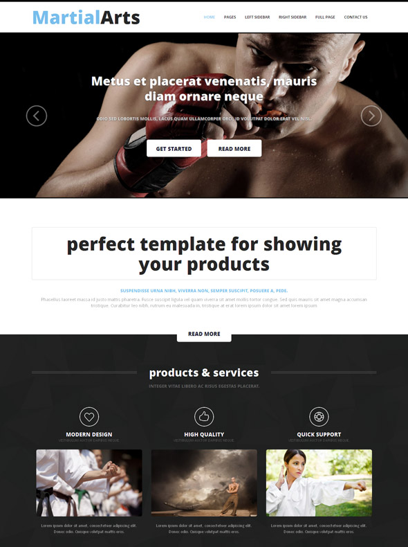 Martial Arts Website Template - Martial Arts - Website Templates