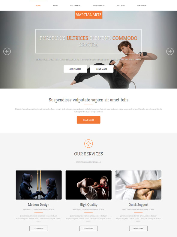 Jujitsu Martial Art Website Template - Martial Arts - Website Templates