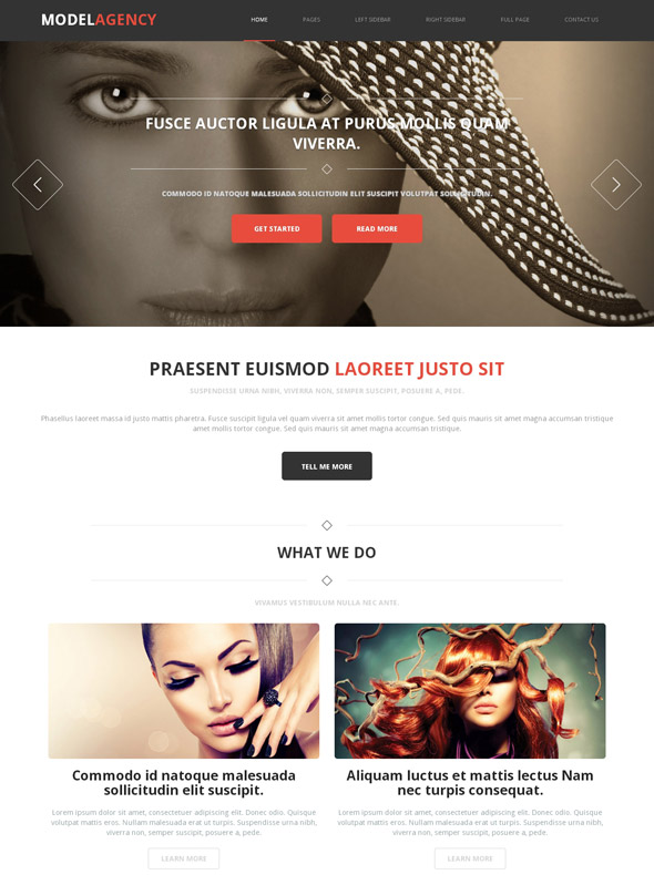 Fashion Modeling Website Template Model Agency Website Templates