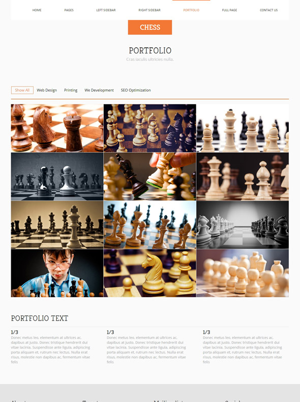 Kostenlose Schach-Website-Vorlage #248063 - TemplateMonster