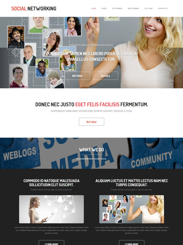 Social Networking Website Template Social Networking Website