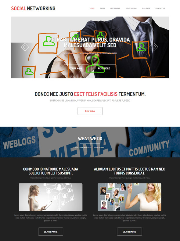 Social Networking Website Template Social Networking Website 