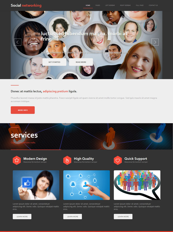 Social Networking HTML Template Social Networking Website Templates 