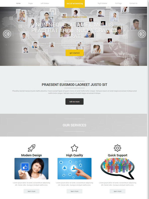 Social Networking Website Template Social Networking Website