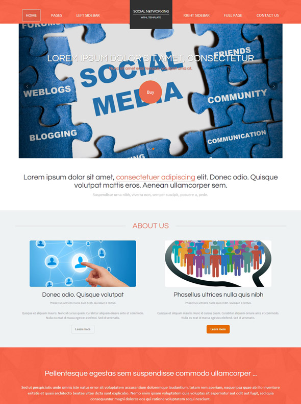 Social Networking HTML Template Social Networking Website Templates
