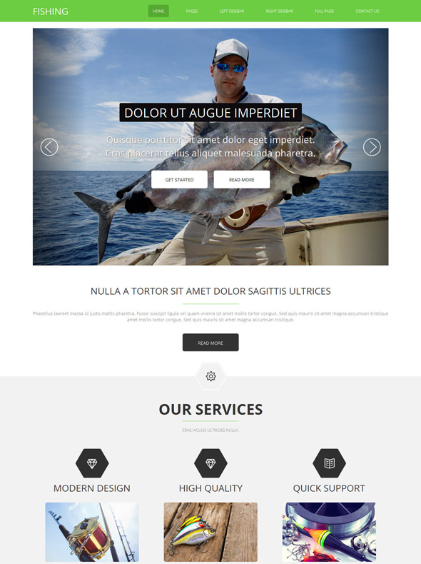 Fishing Techniques HTML Template - Fishing - Website Templates ...