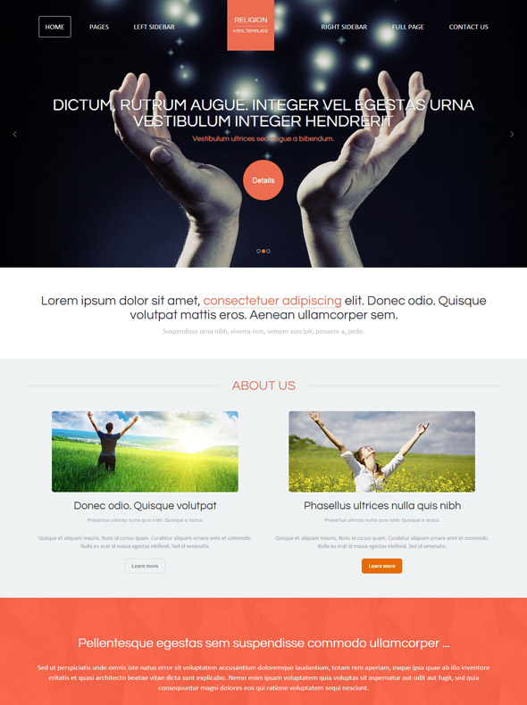 Hindu Religion HTML Template Religion Website Templates DreamTemplate