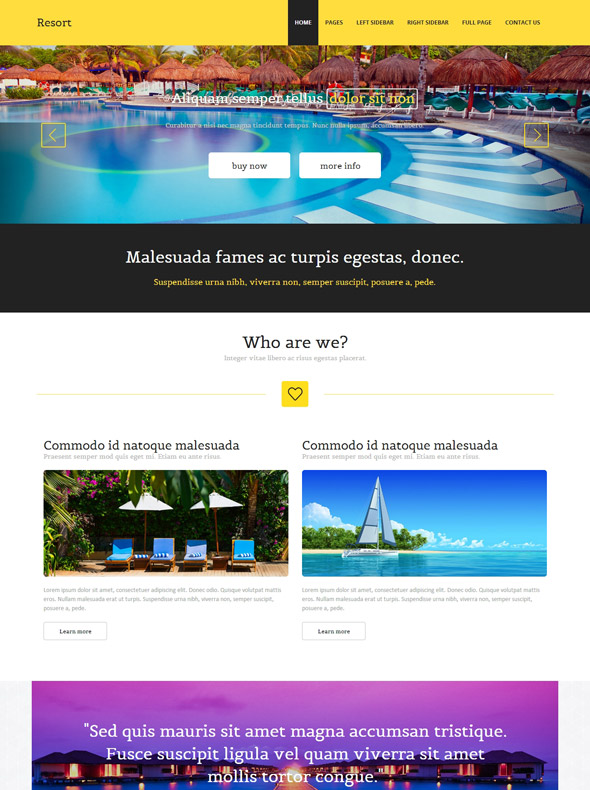 Beach Resort Website Template Resort Website Templates DreamTemplate