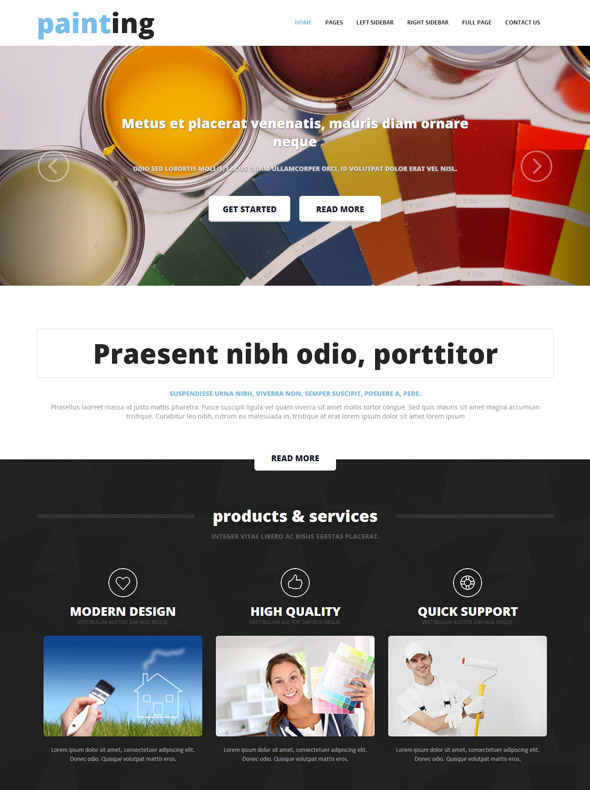 Painting Website Template Painting Art & Photography DreamTemplate