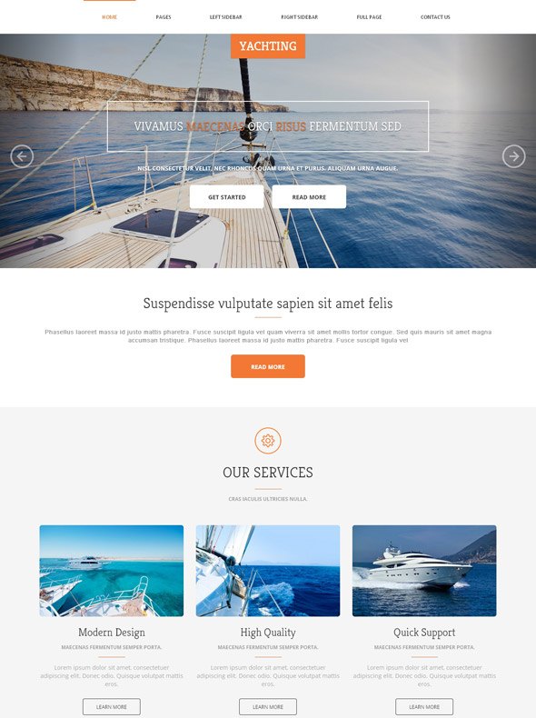 Sailing Club Website Template