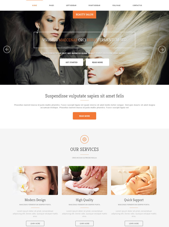 Hair Salon Website Template Beauty Salon Beauty & Fashion