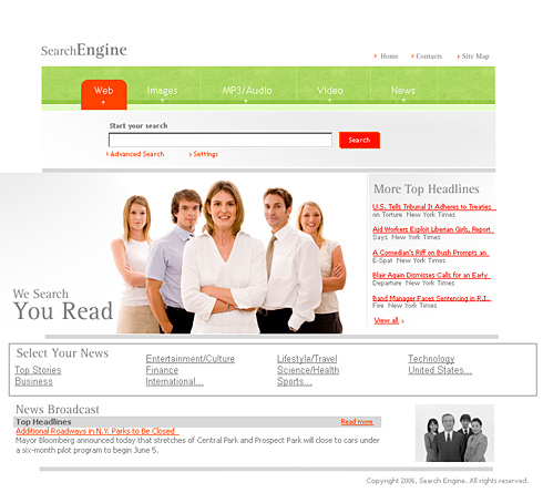 Search Engine HTML Template 0986 Business Website Templates