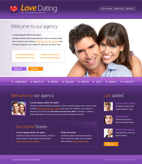 Dating Deluxe Webpage Template 4357 Love Dating Website 