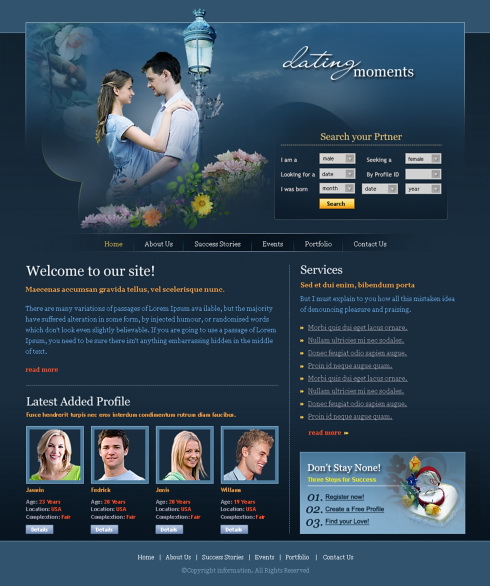 Template dating site