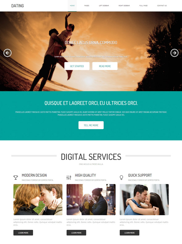 Dating HTML Template - Love & Dating - Website Templates - DreamTemplate