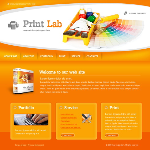 Print Lab Website Template 6028 Art Photography Website