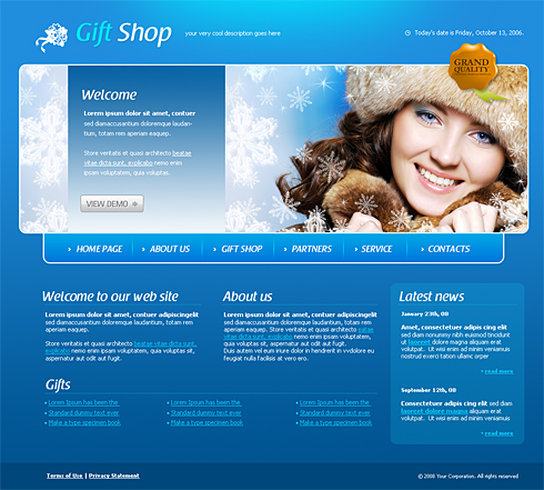 Gift Shop Web Template 4193 Beauty Fashion Website Templates Dreamtemplate