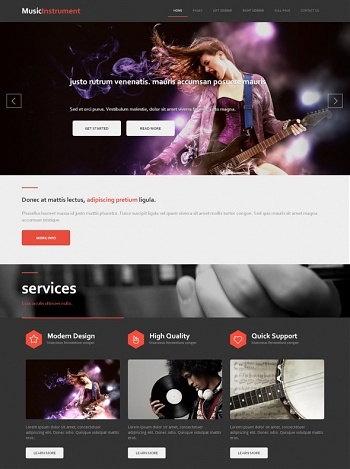 Music Website Templates DreamTemplate