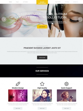 Music Website Templates DreamTemplate
