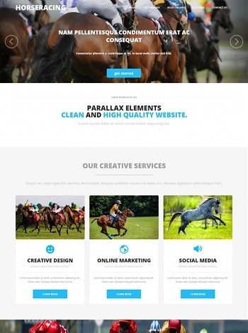 Horse Racing - Website Templates - DreamTemplate