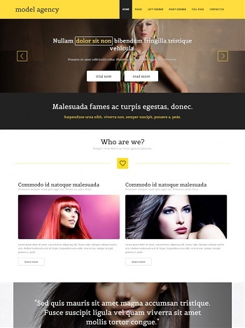 Model Agency - Website Templates - DreamTemplate