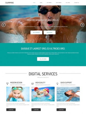 Swimming - Website Templates - DreamTemplate