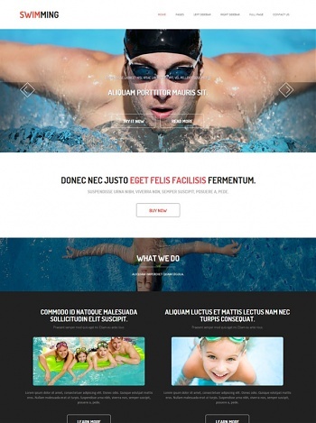 Swimming - Website Templates - DreamTemplate