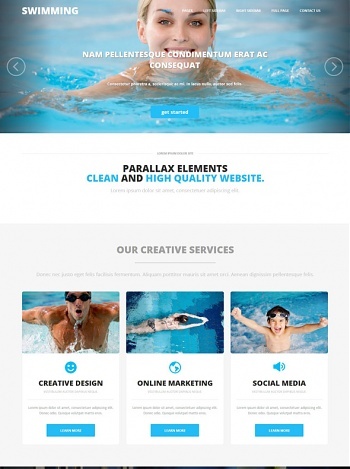 Swimming - Website Templates - DreamTemplate