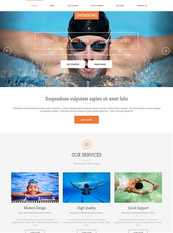 Swimming - Website Templates - DreamTemplate