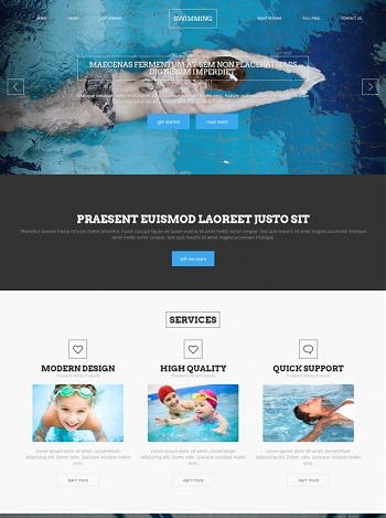 Swimming - Website Templates - DreamTemplate