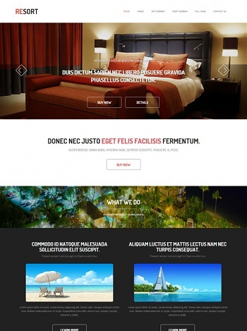 Resort Website Templates DreamTemplate