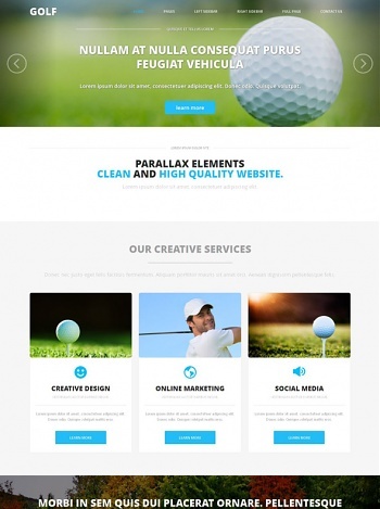 Golf - Sports - Website Templates - DreamTemplate