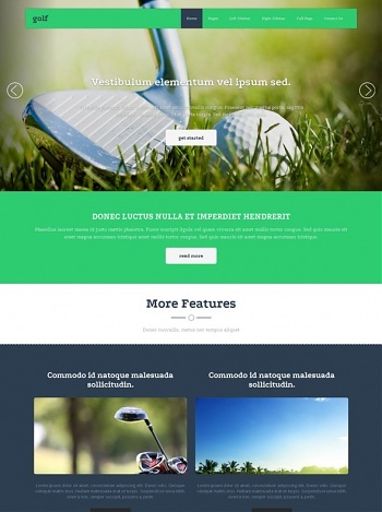 Golf - Sports - Website Templates - DreamTemplate