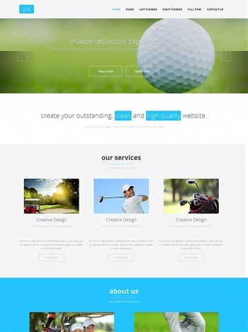 Golf Sports Website Templates DreamTemplate
