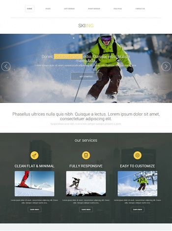 Skiing - Sports - Website Templates - DreamTemplate