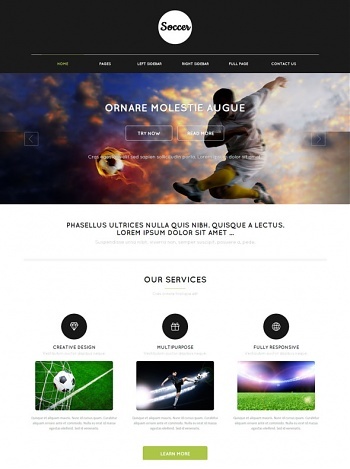 Soccer Sports Website Templates DreamTemplate