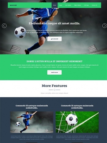 Soccer - Sports - Website Templates - DreamTemplate