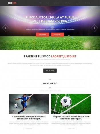 Soccer Sports Website Templates DreamTemplate