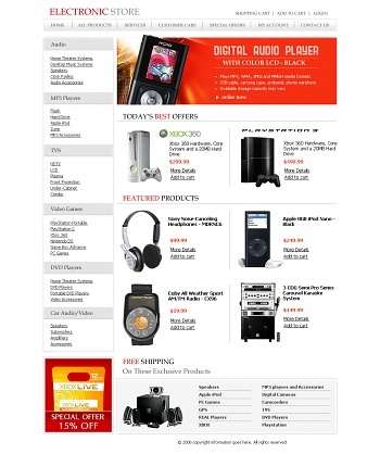 Electronics & Gadgets - Website Templates - DreamTemplate